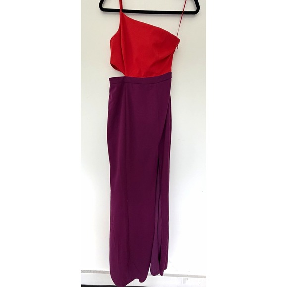 MANIJU Dresses & Skirts - MANIJU Women Dress Sz SMALL Red Purple Spaghetti Strap Style Y2K Modern